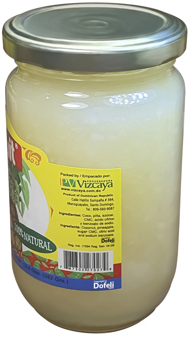 Dominican pineapple and coco jam by Delifruit, smooth texture and balanced tropical sweetness.
